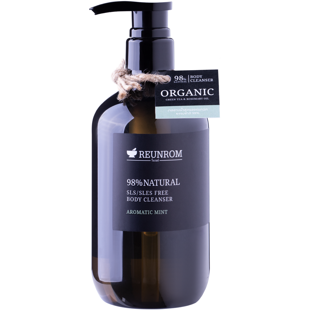 98% Natural SLS/SLES Free Body Cleanser 500ml Reunrom Aromatic Mint - Image 2