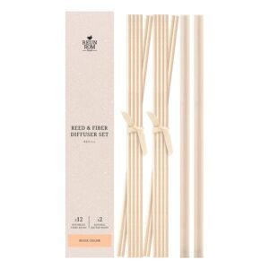 Reed & Fiber Diffuser Set 14Pcs Reunrom Beige Color